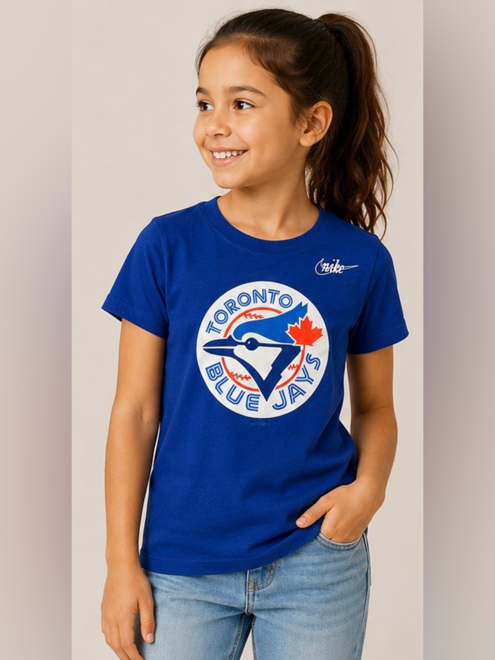 Nike Toronto Blue Jays Kids Graphic T Shirt Size Large 14/16 MLB Baseball Tee